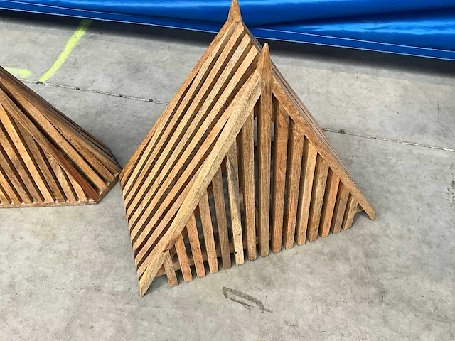 Houten design decoratie (3x) - afbeelding 9 van  9