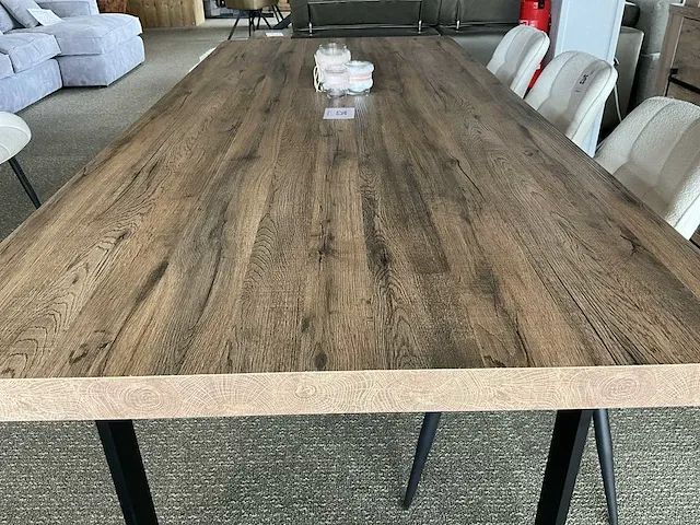 Houten design eetkamertafel otis, voorzien van metalen onderstel - afbeelding 3 van  3