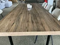 Houten design eetkamertafel otis, voorzien van metalen onderstel - afbeelding 3 van  3