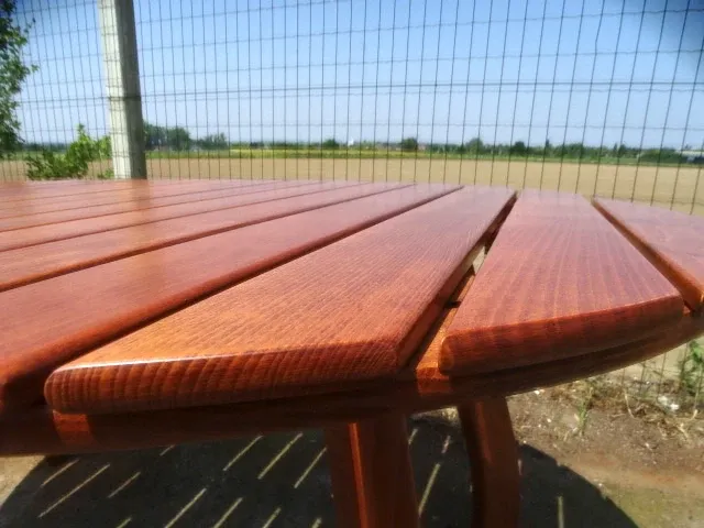Houten design tuintafel - afbeelding 3 van  4