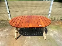 Houten design tuintafel - afbeelding 2 van  4