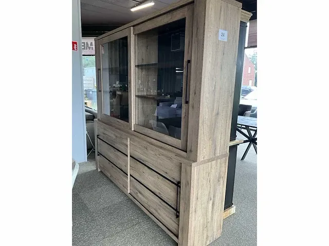 Houten design vitrinewandkast otis - afbeelding 2 van  4