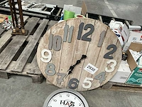 Houten design wandklok - afbeelding 2 van  3