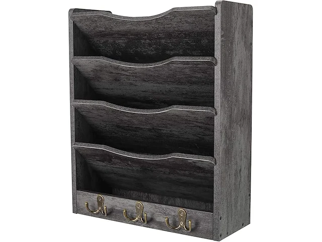 Houten documenten divider donkergrijs - afbeelding 3 van  5