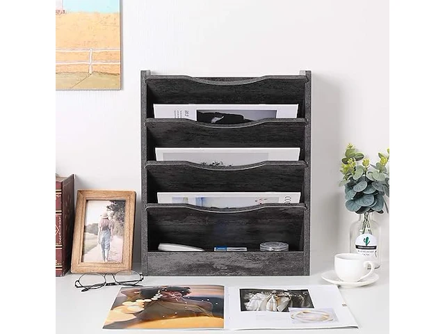 Houten documenten divider donkergrijs - afbeelding 2 van  5