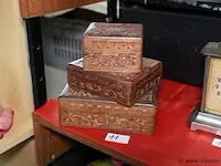 Houten doosjes met inleg - afbeelding 1 van  1