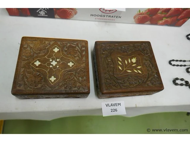 Houten dozen met inleg - afbeelding 1 van  1