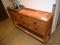 Houten dressoirmeubel, afm plm 140x30cm vv 6 laden - afbeelding 1 van  2