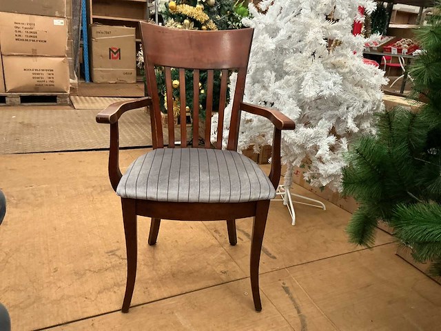 Houten eetkamerstoel. (12x) - afbeelding 1 van  2