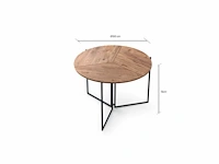 Houten en metalen eettafel - opklapbaar - afbeelding 5 van  14