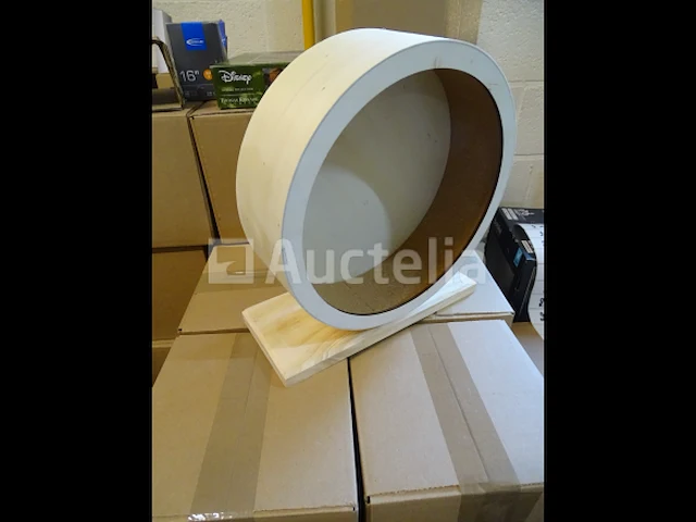 Houten hamsterwiel speelgoed - 28 cm diameter trixie - afbeelding 2 van  3