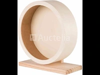 Houten hamsterwiel speelgoed - 28 cm diameter trixie - afbeelding 3 van  3