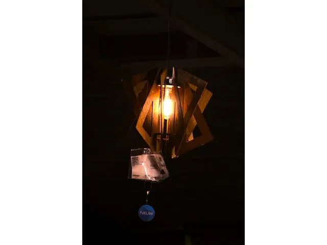 Houten hanglamp 'wood' - afbeelding 1 van  3