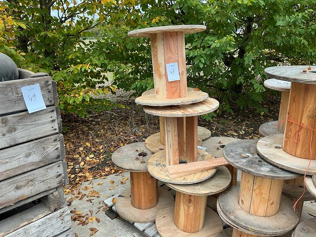 Houten haspel (12x) - afbeelding 1 van  2