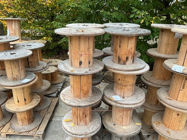 Houten haspel (16x) - afbeelding 1 van  3