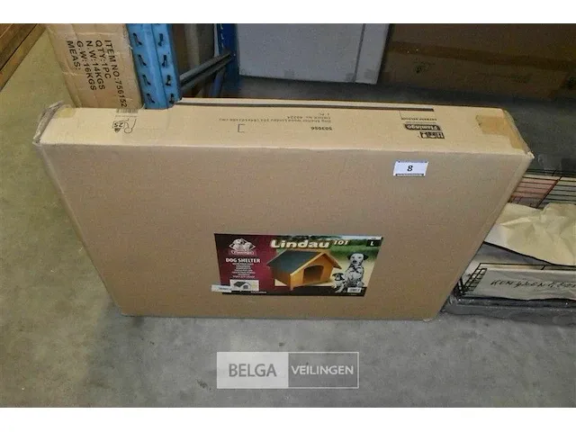 Houten hondenhok lindau type 101 84x101x86 - afbeelding 1 van  2