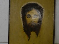 Houten icoon "jezus christus" 38x50cm - afbeelding 1 van  4