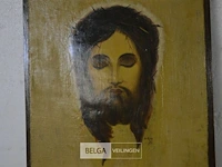 Houten icoon "jezus christus" 38x50cm - afbeelding 3 van  4