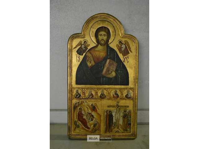 Houten icoon "jezus christus" 60x41cm - afbeelding 1 van  4
