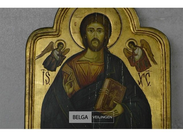 Houten icoon "jezus christus" 60x41cm - afbeelding 4 van  4