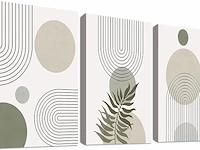 Houten ingelijste canvas (3 stuks) - afbeelding 1 van  2