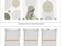 Houten ingelijste canvas (3 stuks) - afbeelding 2 van  2