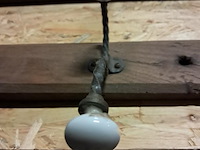 Houten kapstok met porselein 2 stuks - afbeelding 2 van  3