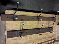 Houten kapstok met porselein 2 stuks - afbeelding 3 van  3