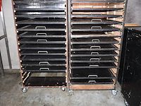 Houten karren intern transport (x4) - afbeelding 3 van  4