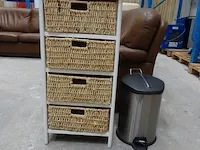 Houten kast + pedaalemmer - afbeelding 1 van  5