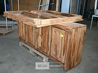 Houten kast + tafel - afbeelding 1 van  7