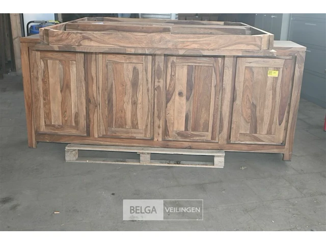 Houten kast + tafel - afbeelding 2 van  7