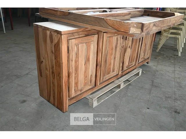 Houten kast + tafel - afbeelding 3 van  7