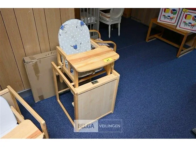 Houten kinderstoel zithoogte 60cm - afbeelding 2 van  3