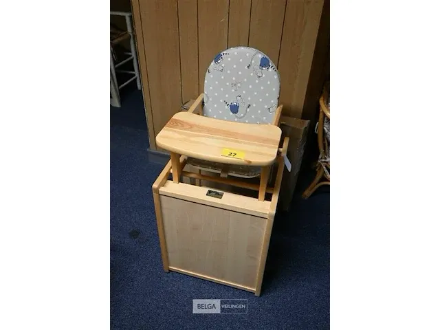 Houten kinderstoel zithoogte 60cm - afbeelding 3 van  3