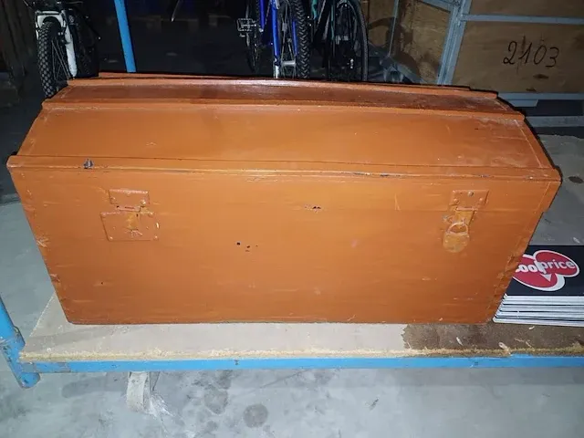 Houten koffer - afbeelding 1 van  2