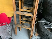 Houten ladder (2x) - afbeelding 3 van  3