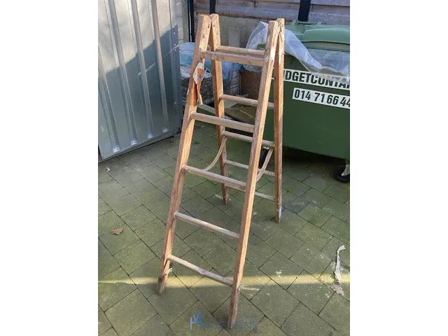 Houten ladder - afbeelding 2 van  3