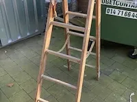 Houten ladder - afbeelding 2 van  3