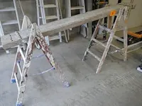 Houten ladders + houten platform - afbeelding 2 van  3
