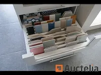 Houten ladenblok witte kleur - afbeelding 1 van  3