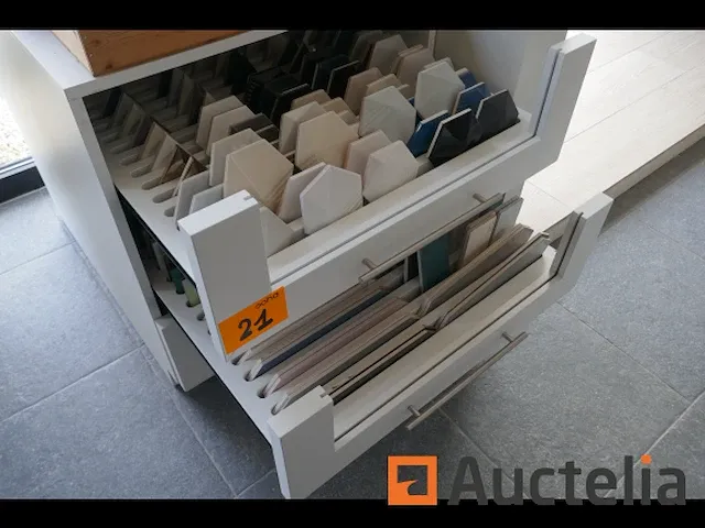Houten ladenblok witte kleur - afbeelding 2 van  3