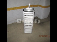 Houten lantaarn voor dek /wit & grijs - afbeelding 1 van  4