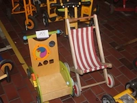 Houten loopwagen plus houten buggy - afbeelding 1 van  1