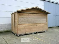 Houten marktkraam tuinhuis gedemonteerd/kliksysteem - afbeelding 7 van  13