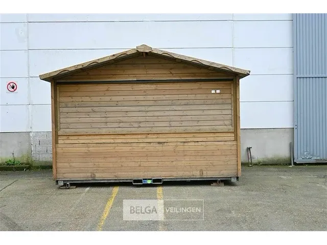 Houten marktkraam tuinhuis gedemonteerd/kliksysteem - afbeelding 8 van  13