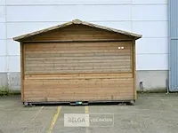 Houten marktkraam tuinhuis gedemonteerd/kliksysteem - afbeelding 8 van  13