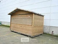 Houten marktkraam tuinhuis gedemonteerd/kliksysteem - afbeelding 9 van  13