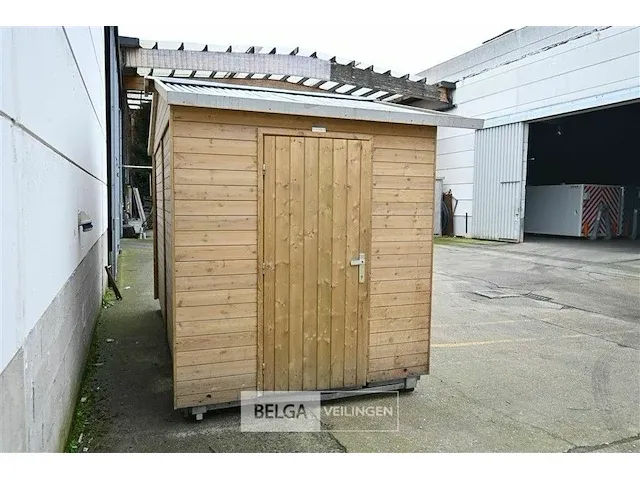 Houten marktkraam tuinhuis gedemonteerd/kliksysteem - afbeelding 11 van  13