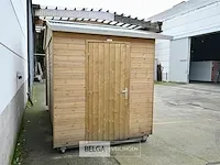 Houten marktkraam tuinhuis gedemonteerd/kliksysteem - afbeelding 11 van  13